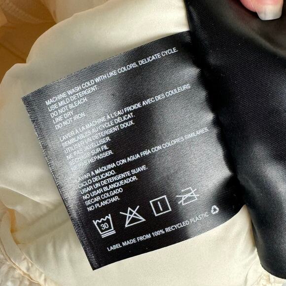 Nwot Bernardo Cream Teddy Eco Plum Insulated Quilted Puffer Jacket Sz Small - Picture 9 of 12